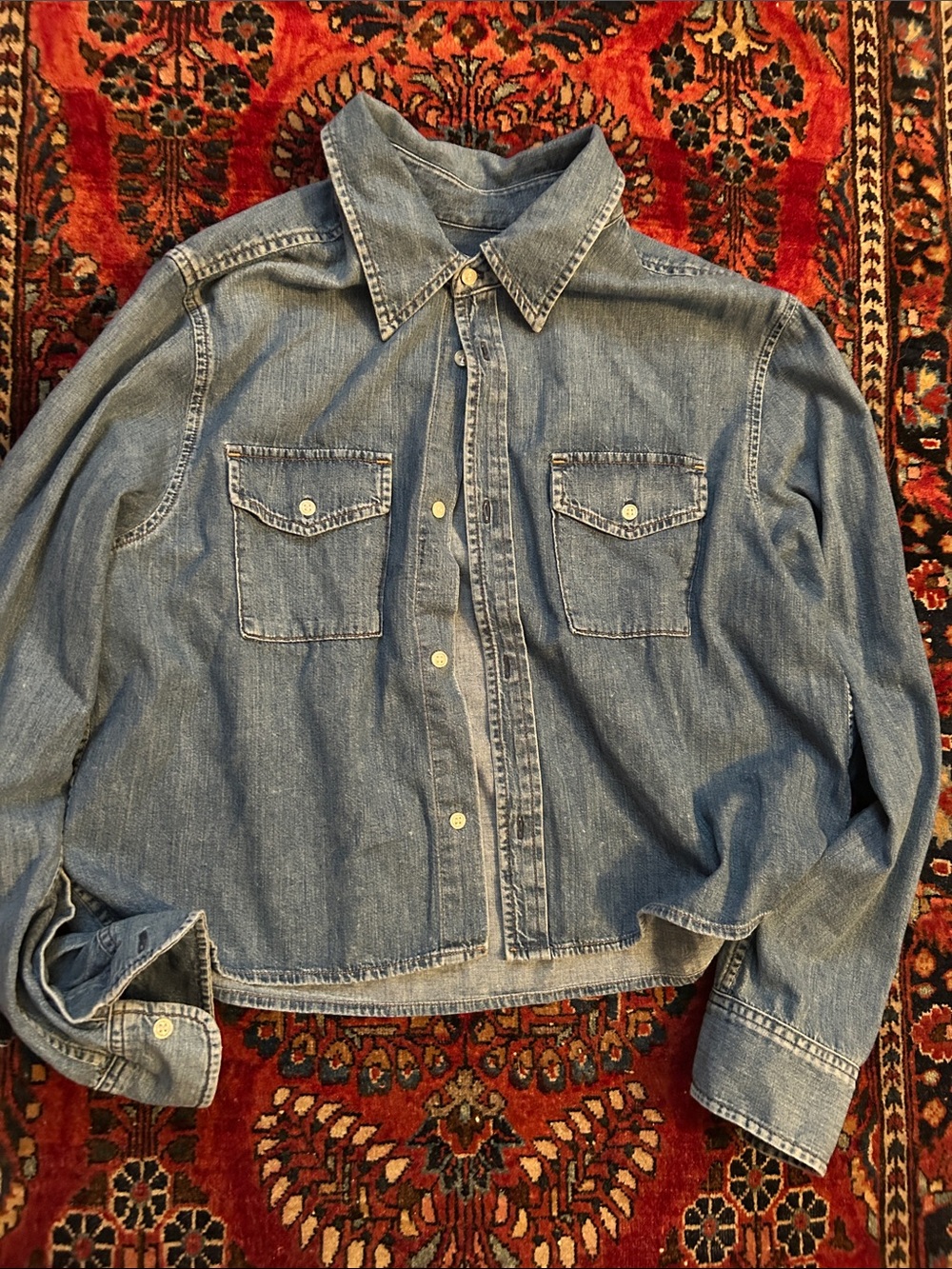 Citizens of Humanity cropped button down, size medium